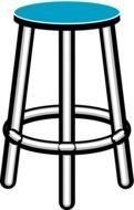 Colorful standing chair clipart
