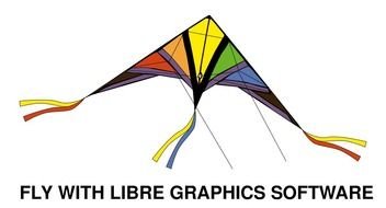 Fly with libre Graphics software as picture for clipart