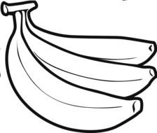 Printable Banana Coloring Page drawing