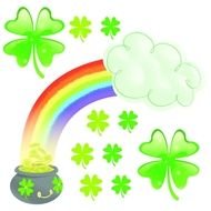 St Patricks Day Wall Stickers Rainbow SWC001