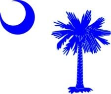 South Carolina Palmetto Tree And Moon N9