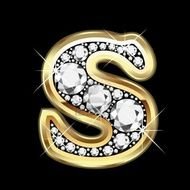Gold Letter S