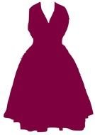 purple girl Dress drawing