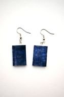 blue square earrings