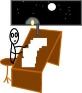 Working Late Clip Art