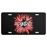 Angel Name Star In Red License Plate