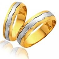 Two Tone Gold Engagement Ring