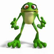MastercomCartoon Frog With Funny Face