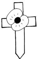 Black and white drawing of All Souls Day clipart
