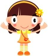 Big Smile Girl In Yellow Clipart