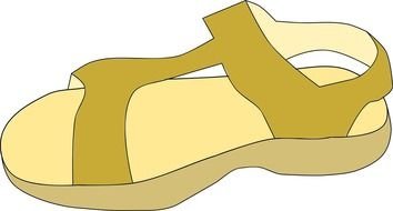 Ä°llustration of yellow Sandal