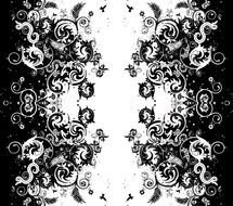 Black And White Swirl Design, border