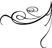 Black And White Wedding Swirl Clip Art