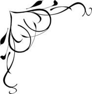 Black Swirl Border Clip Art N6