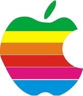 rainbow bitten apple
