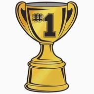 Cartoon golden Trophy, cup