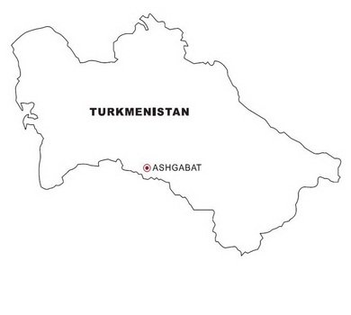 LAMINAS PARA COLOREAR COLORING PAGES Mapa Y Bandera De Turkmenistan