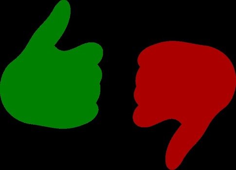 Thumbs Up green red drawing