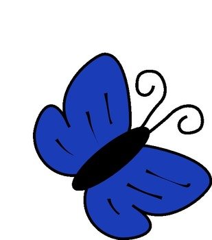 Blue Butterfly Clip Art N52