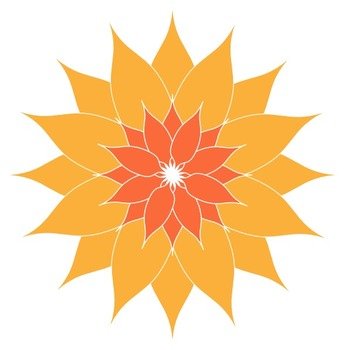 Orange Flower Clip Art N22