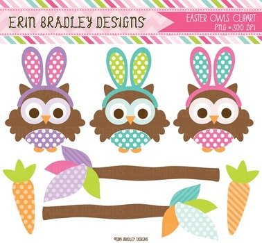 Easter Owl Clip Art N4