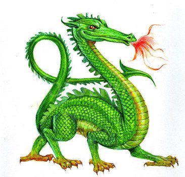 Green Fire Breathing Dragon N2
