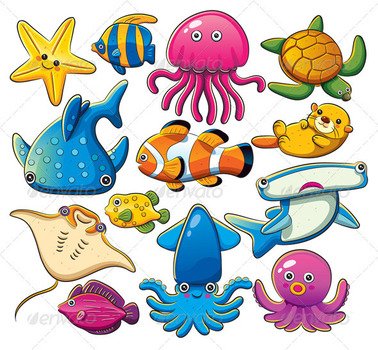 Cartoon Sea Animals N3