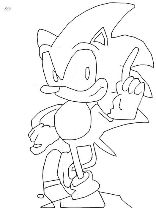 How To Draw Sonic Step By