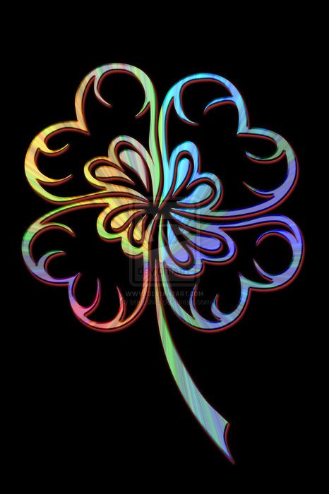 color flower on a black background
