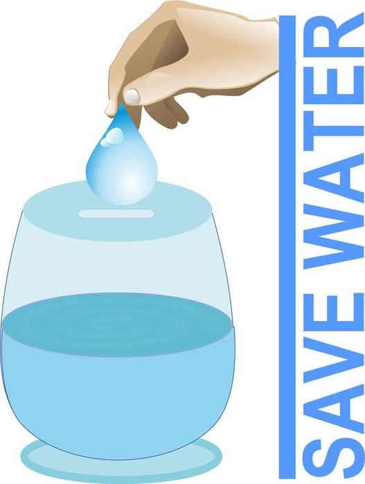 Save Water Clip Art drawing