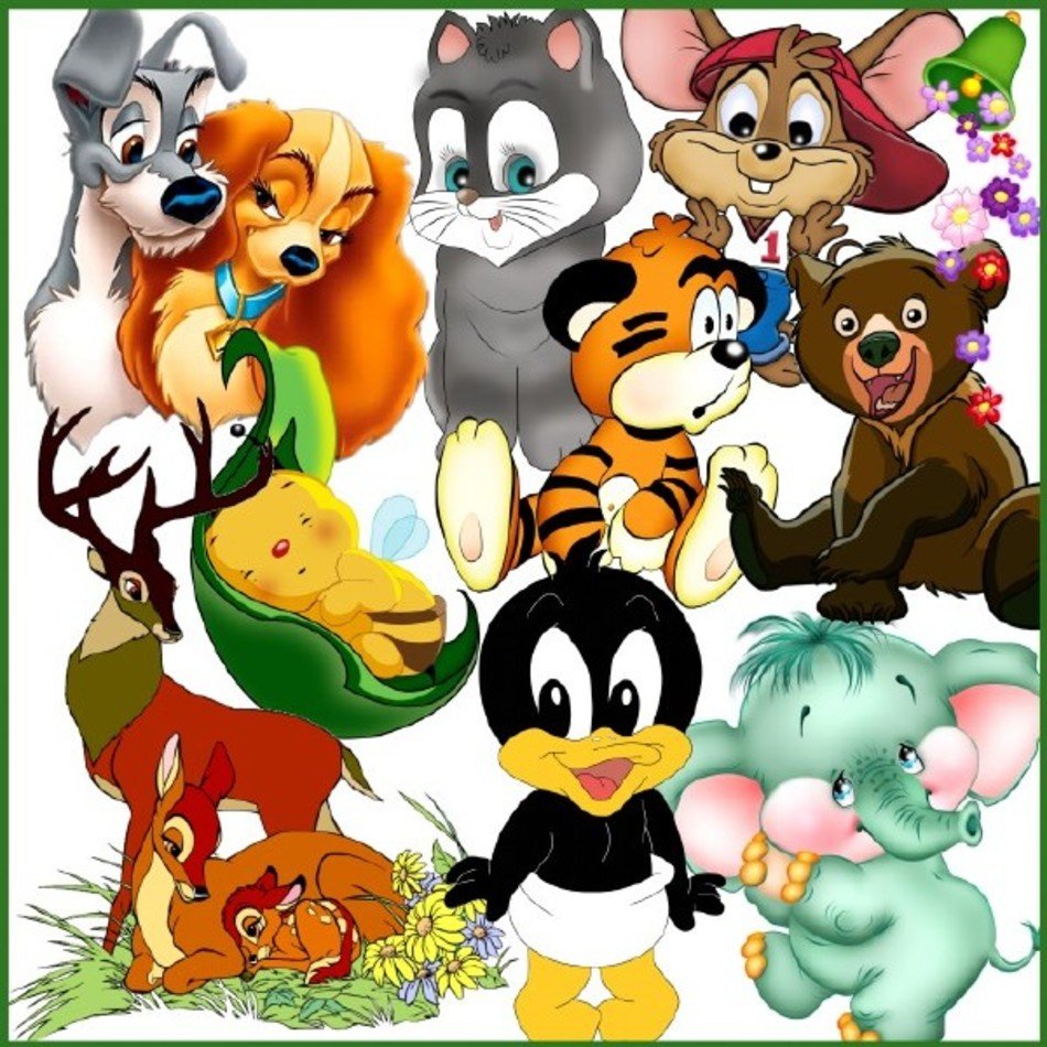 Kids Animal Cartoon Clip Art