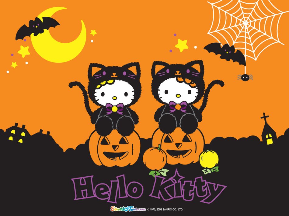 Halloween picture with kittens