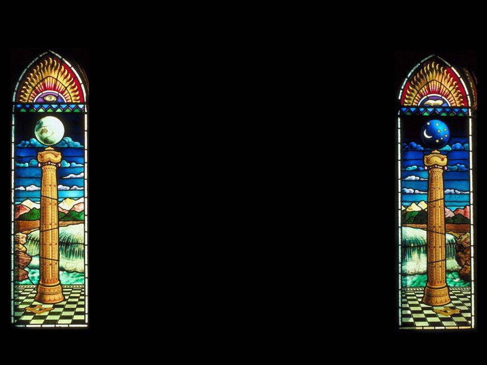 pictures on a black background