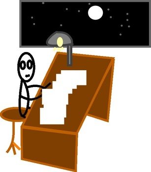Working Late Clip Art