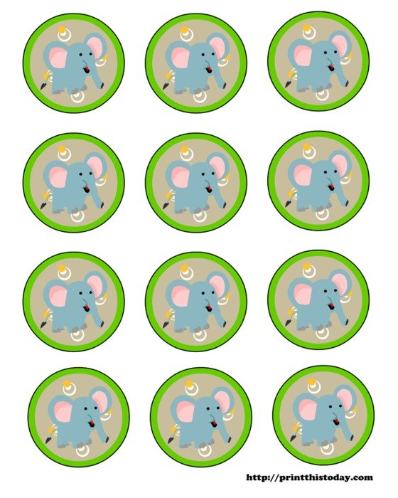 Free Printable Jungle Baby Shower Labels