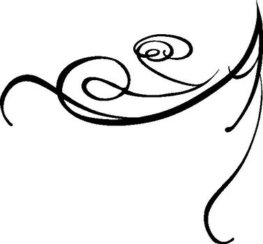 Black And White Wedding Swirl Clip Art