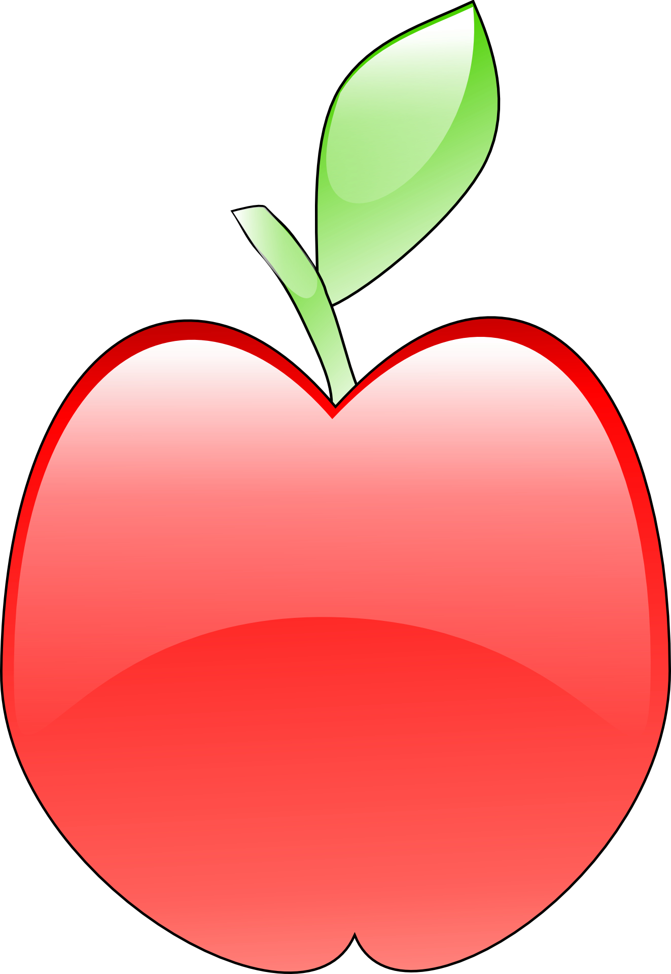 Dainty red apple drawing free image download