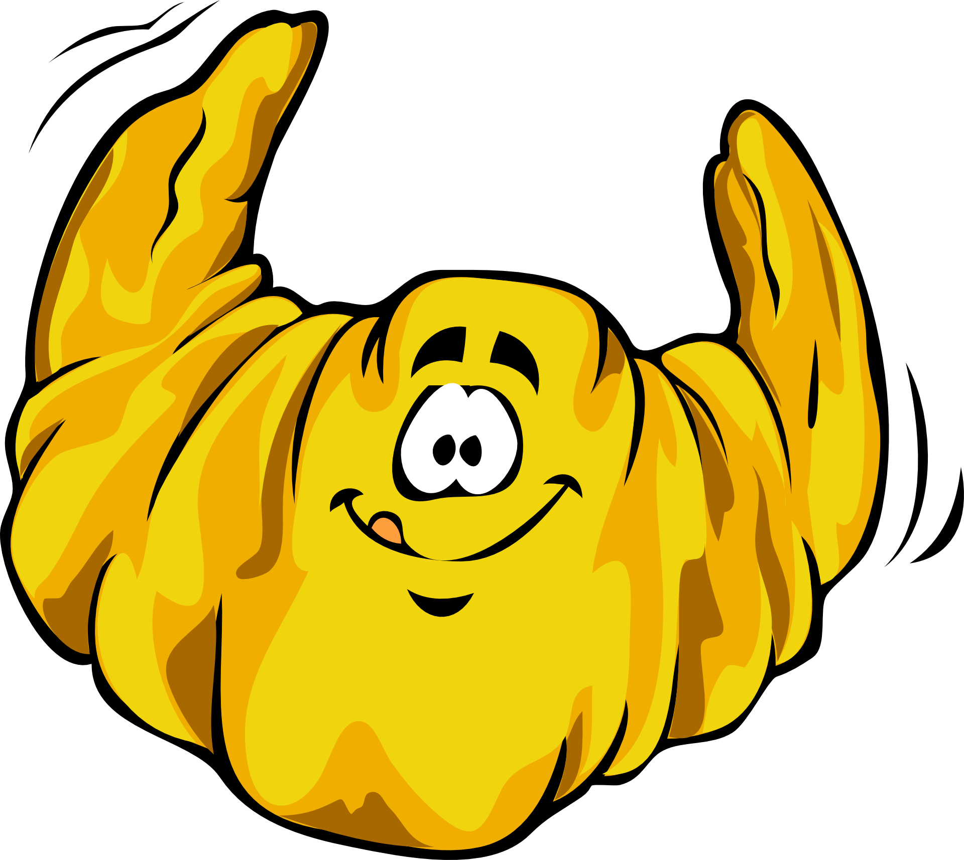 Cartoon Yellow Croissant With Face Free Image Download Cartoon Yellow Croissant With Face Free Image Download
