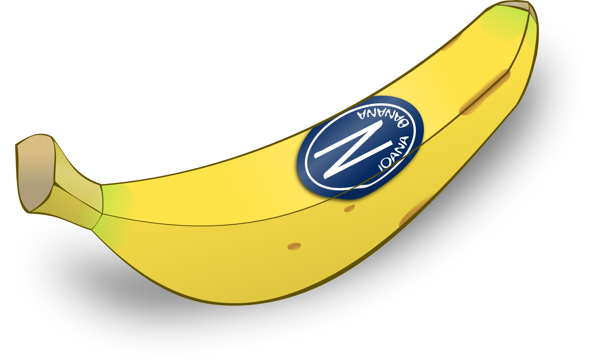 Labeled banana clipart image.