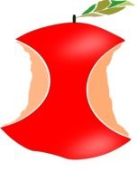 icon of the bitten on both sides of the apple