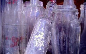 old glass bottles