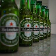 heineken beer in green bottles