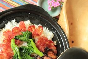 Tasty claypot rice dish