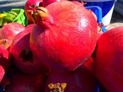 red ripe pomegranates