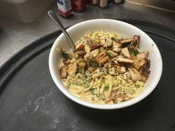 grilled chicken with pasta delicious meal