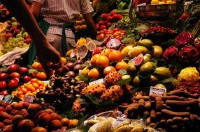 exotic fruits on the market