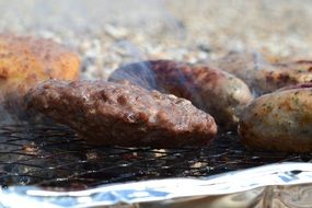 grilling meat