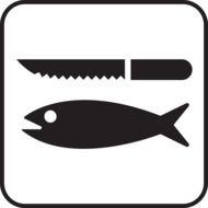 fish and knife symbol