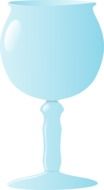 blue glass on a white background