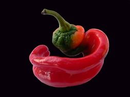 curved red pepper